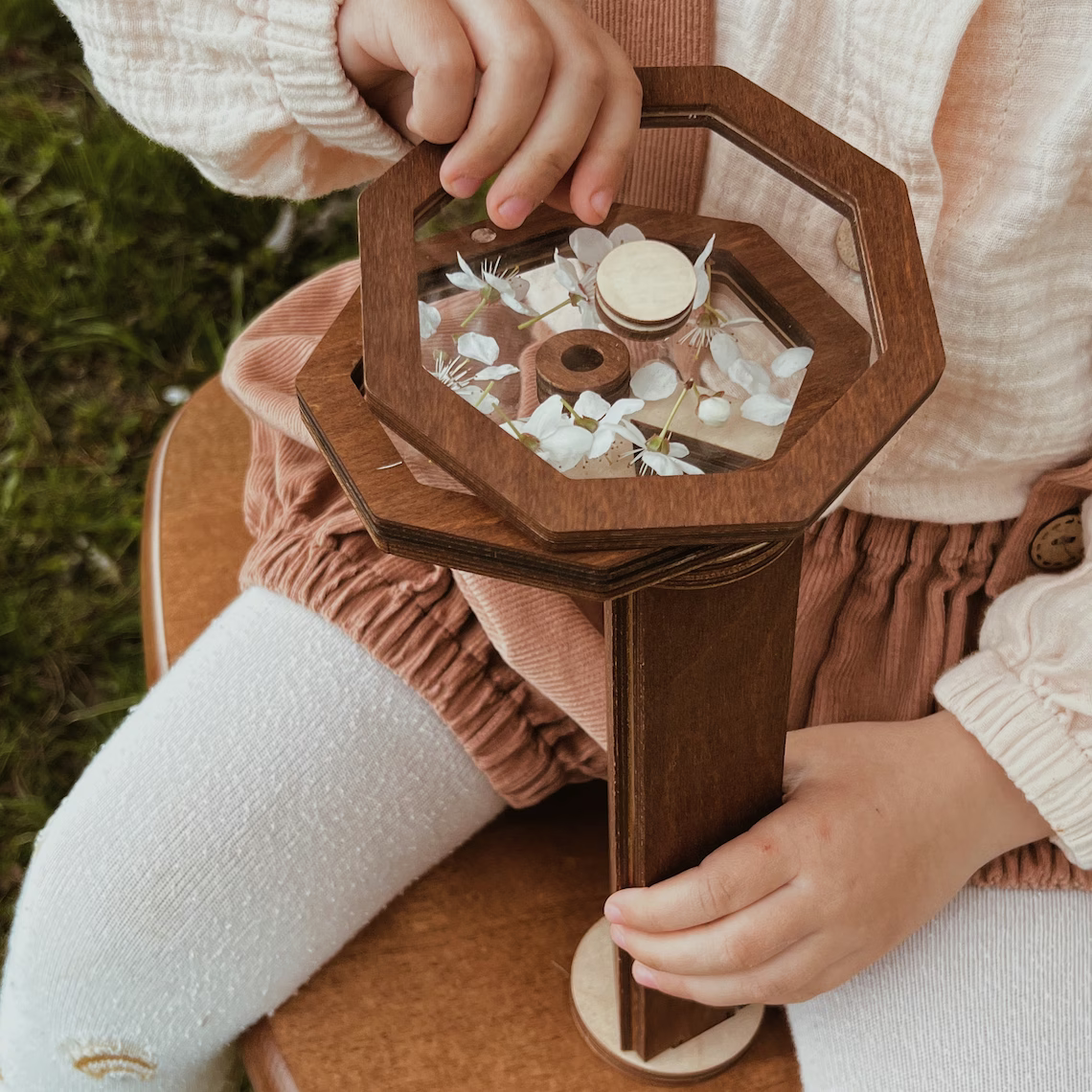 Handmade Wooden Kaleidoscope Toy For Kids