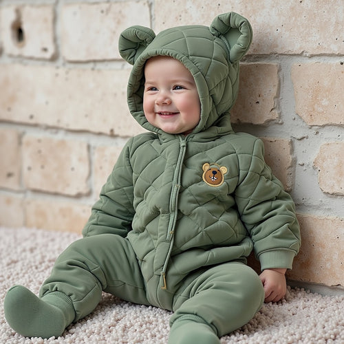 CozyBear™ Ultra-Warm Quilted Baby Jumpsuit – Best Seller!